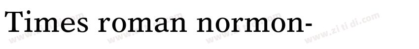 Times roman normon字体转换